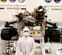 1 colin mckinney - with rover and cameras in haz mat suit